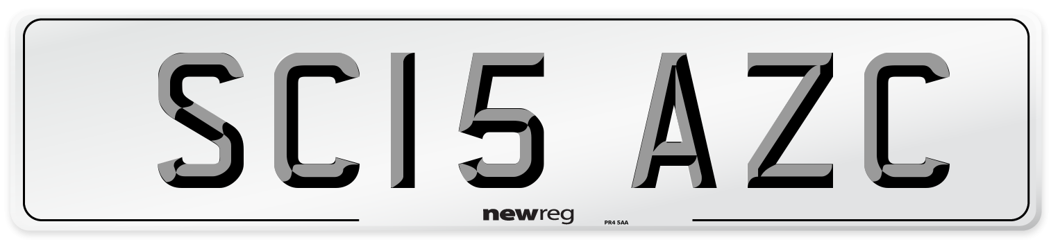 SC15 AZC Number Plate from New Reg